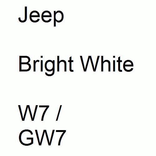 Jeep, Bright White, W7 / GW7.